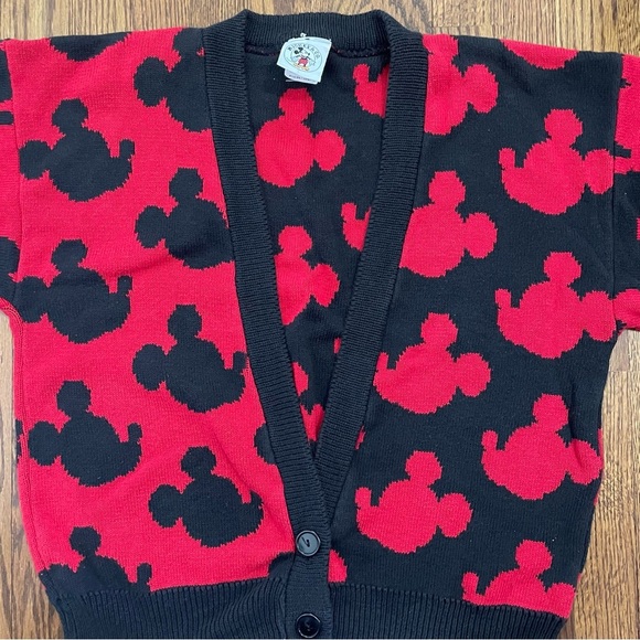 Mickey & Co. Vintage Disney Cardigan Black/Red size Medium - Picture 2 of 7